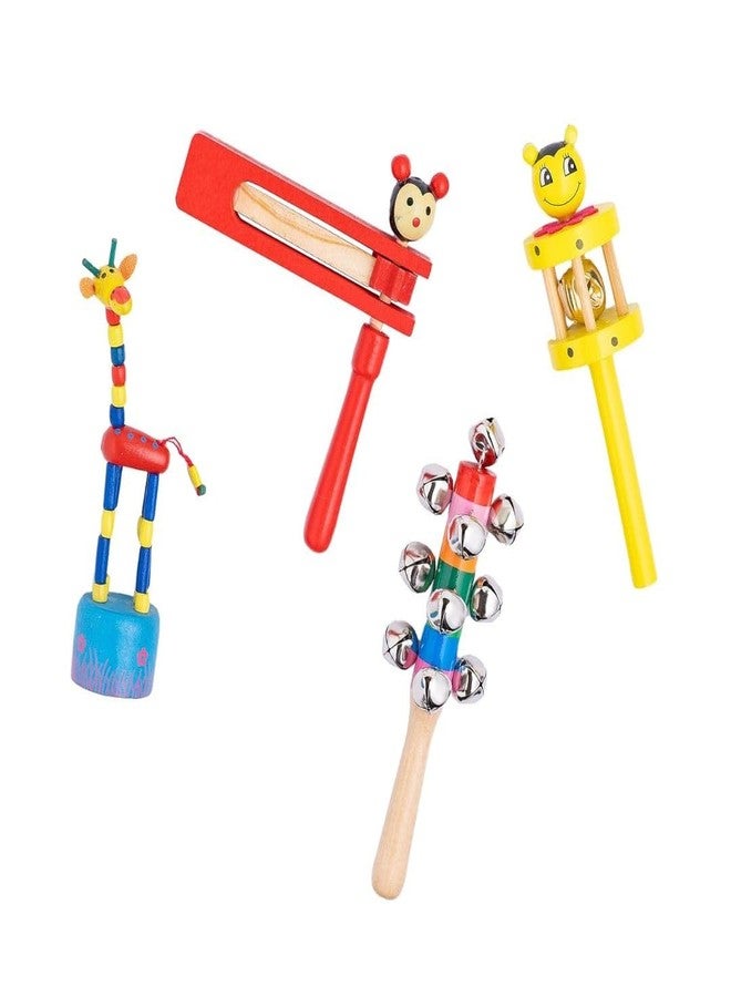 Little Mind Handmade Wooden Rattle Set for Babies - Colorful Musical Infant Toy, Safe & Non-Toxic Newborn Gift (Age 0+ Months) - Image 1